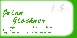 jolan glockner business card